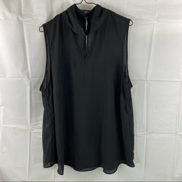 Crossroads Tops - Women's Crossroads Black Sleeveless Cowl Neck Like Pullover Blouse Size 20
